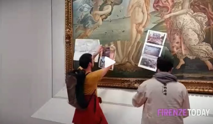 Климатические активисты в знак протеста напали на «Венеру» Боттичелли
