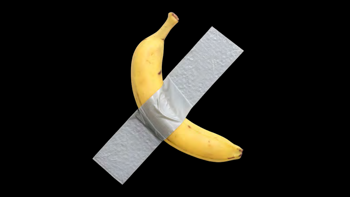 Руководитель криптовалюты Джастин Сан покупает банан Маурицио Каттелана «Комик» на аукционе Sotheby’s за 6,2 млн долларов