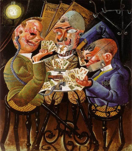 Otto Dix, Skat Players, 1920 | Article on ArtWizard